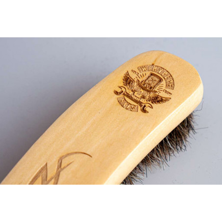 Cepillo de cerdas naturales para limpieza de sombreros de fieltro - Madera Lotus y Pelo de Crin de Caballo