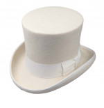 White Merino Wool Top Hat – WikyPepe Hats
