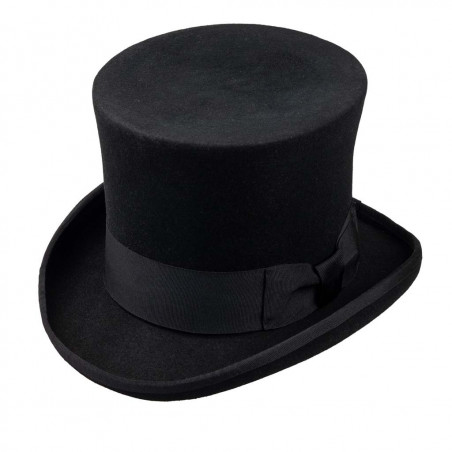 Chistera Negra Artesanal – Lana Merina 220 g | WikyPepe Hats