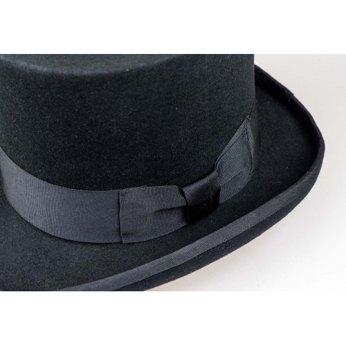 Chistera Negra Artesanal – Lana Merina 220 g | WikyPepe Hats