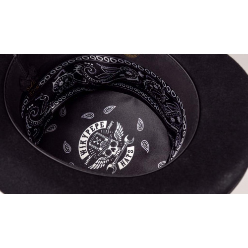 Chistera Negra Artesanal – Lana Merina 220 g | WikyPepe Hats