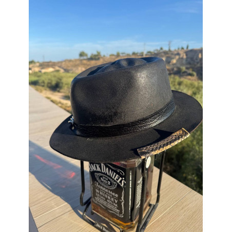 Handmade Fedora with Skull – Dark Boho Western Style – One-of-a-kind by Wikypepe