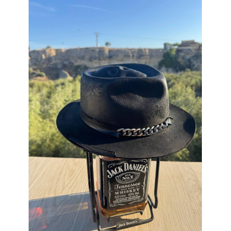 Handmade Fedora with Skull – Dark Boho Western Style – One-of-a-kind by Wikypepe